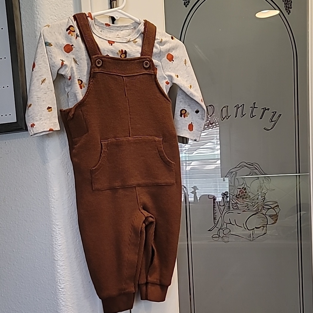 Brown Kids Overalls